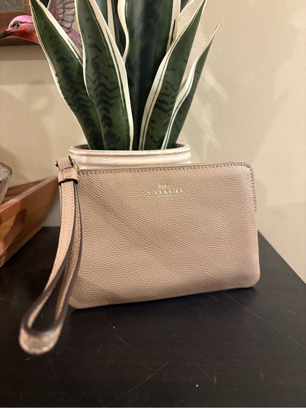 Coach Leather Corner Zip Wristlet NWT